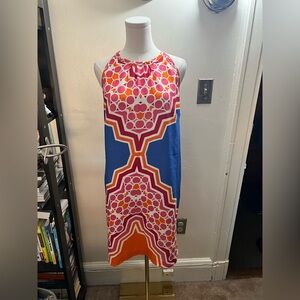 Banana Republic Multi Colored Lined Art Deco Dress Size 12